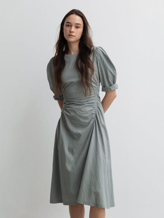 Shirring Volume Dress Mist Green (JWDR3E901E1)