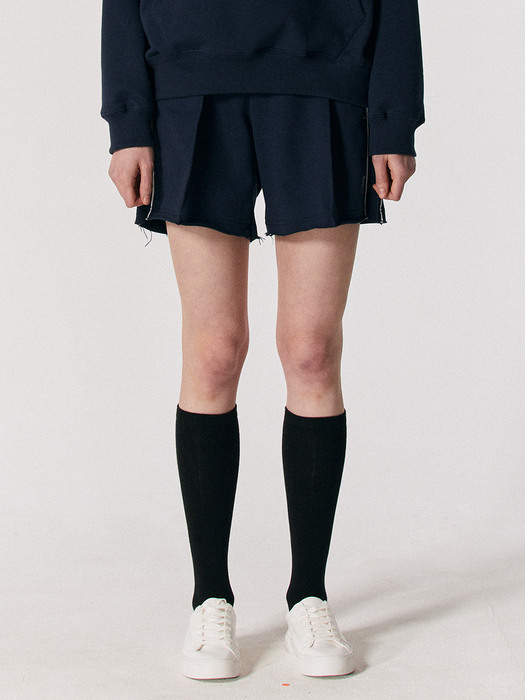 Classic Symbol Panel Banding Short Pants [NAVY]