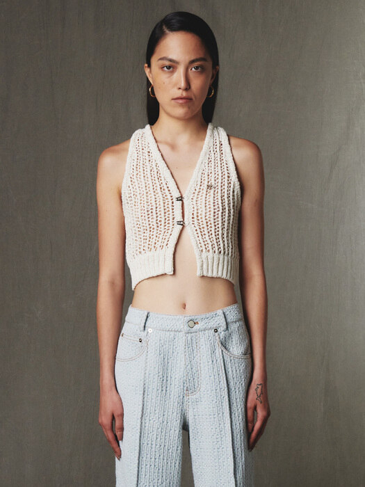 Havana Knit Vest Ivory