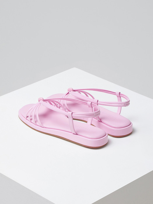 Knotted sandal(glow pop pink)