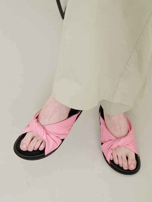 Oliver Slides Leather Pink