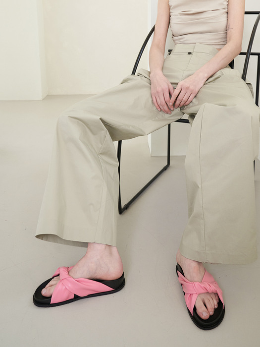 Oliver Slides Leather Pink