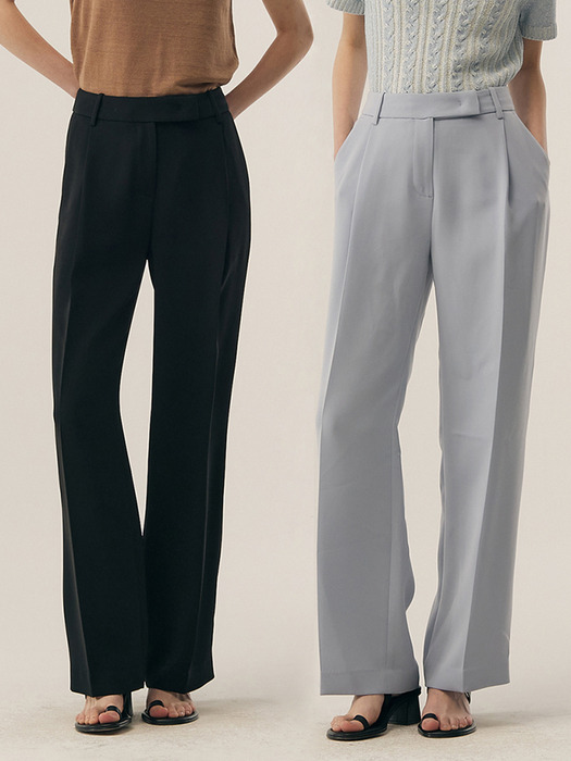 [1+1][Drama Signature] Pleated Semi-Wide Trousers