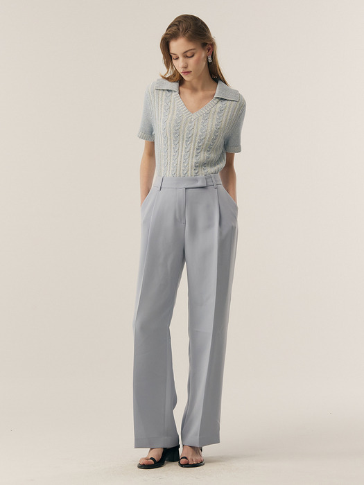 [1+1][Drama Signature] Pleated Semi-Wide Trousers