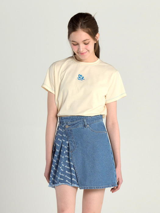 [단독] unbalanced logo a-line skirt-U1C22DSK010