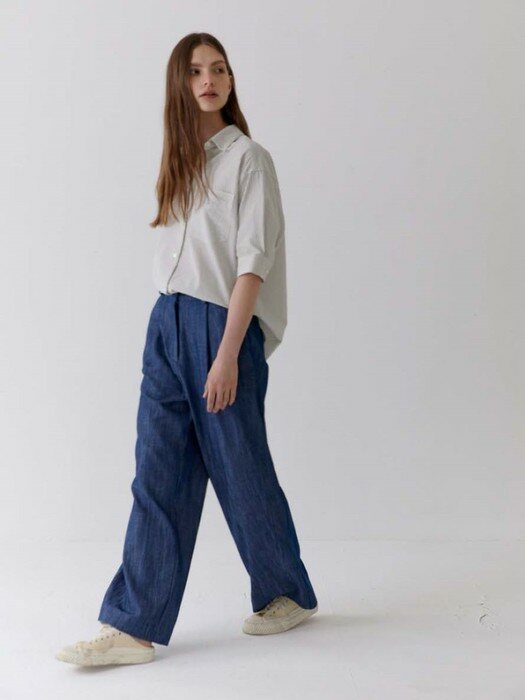 dear wide pants-denim indigo