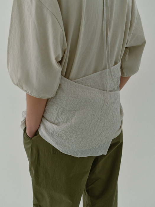 halter wrap blouse (ivory)