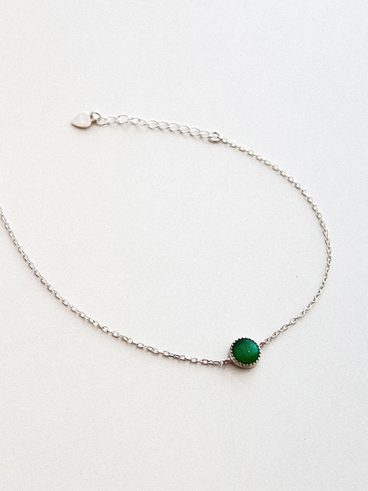  Silver925 Mini Stone bracelet_green