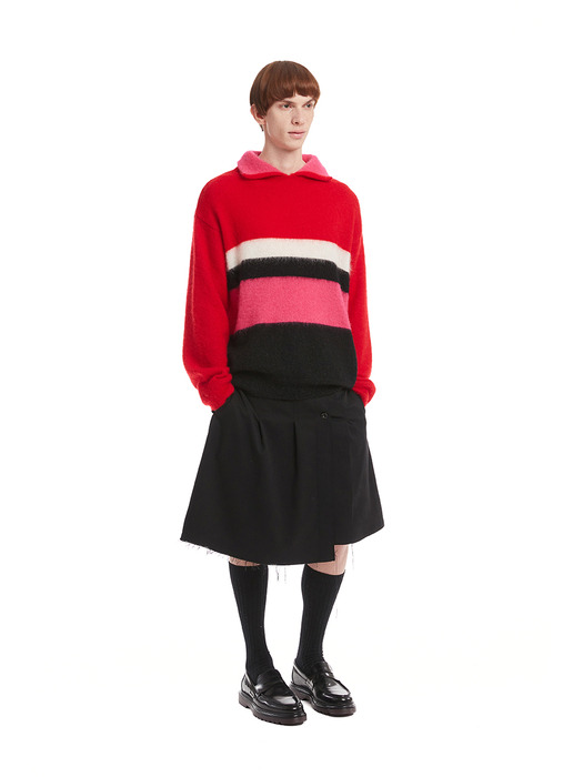 Red Stripe Knit Sweater