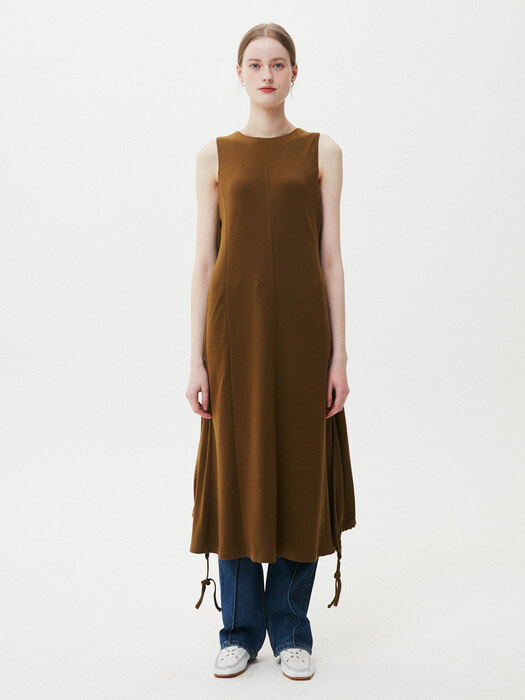 Multiway Cape Jersey Dress / Olive