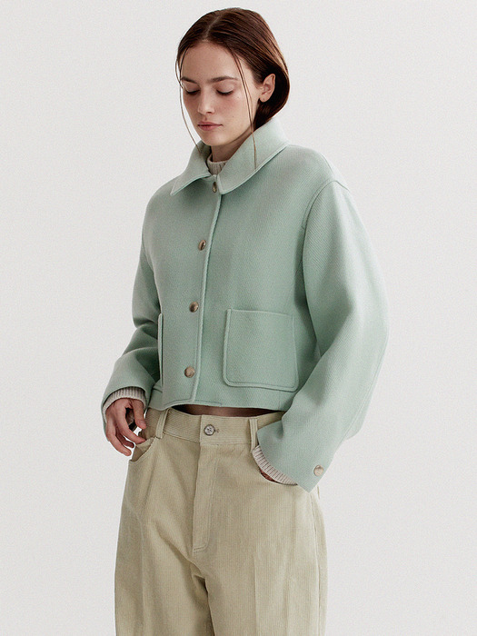 Detachable Collar Wool Jacket_2color