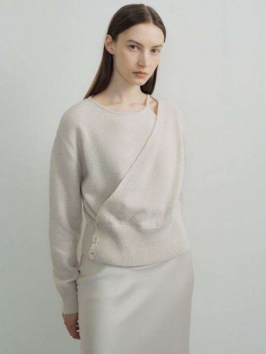 CASHMERE LAYERED KNIT_4COLOR