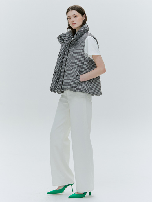 HIGH NECK GOOSE DOWN VEST [4COLORS]