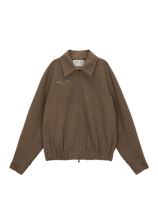 LETTERING DRIZZLER JUMPER IN BROWN