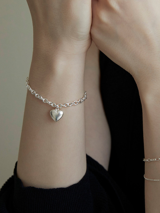 Megan Heart 925 Silver Bracelet