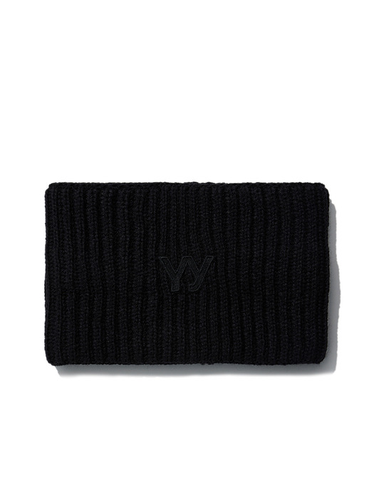 YY RIB HEADBAND, BLACK