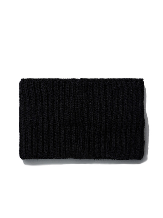 YY RIB HEADBAND, BLACK