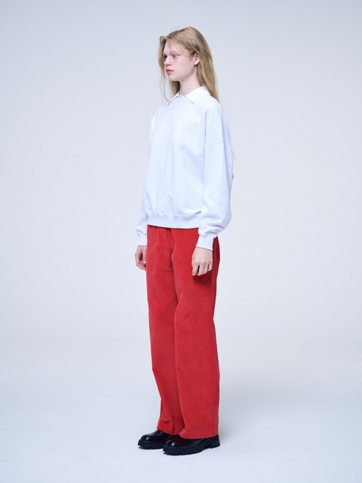Corduroy Color Pants, red