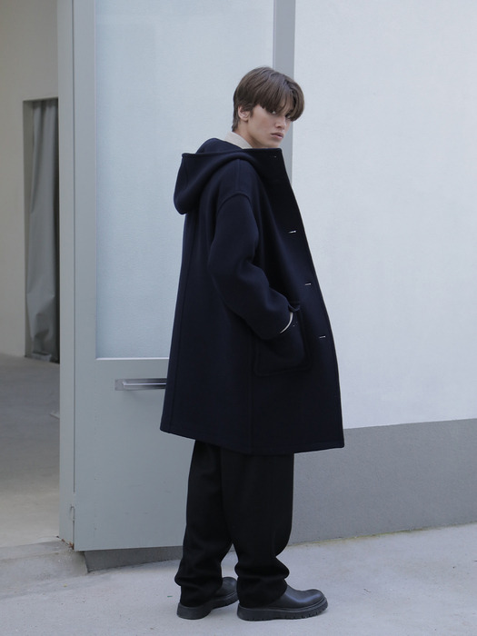 Torino Hooded Coat (Navy)