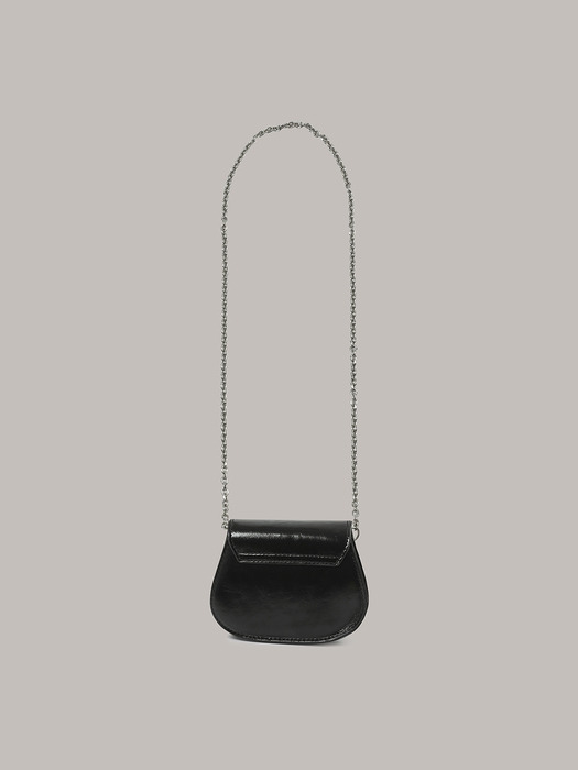 Flap Silver Mini bag - Black