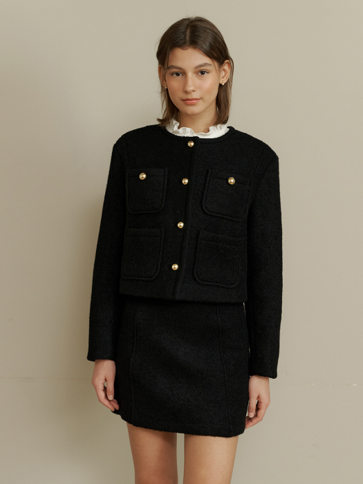 A WOOL CLASSIC MINI SKIRT_BLACK