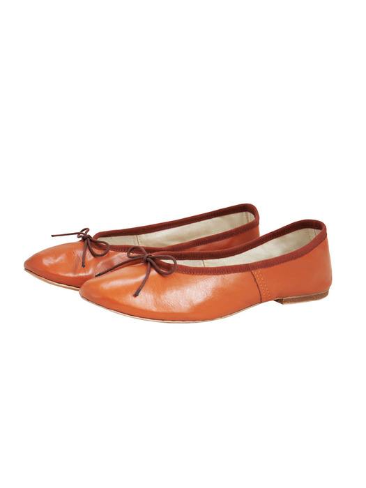 Porselli Leather Flat shoes_Rust