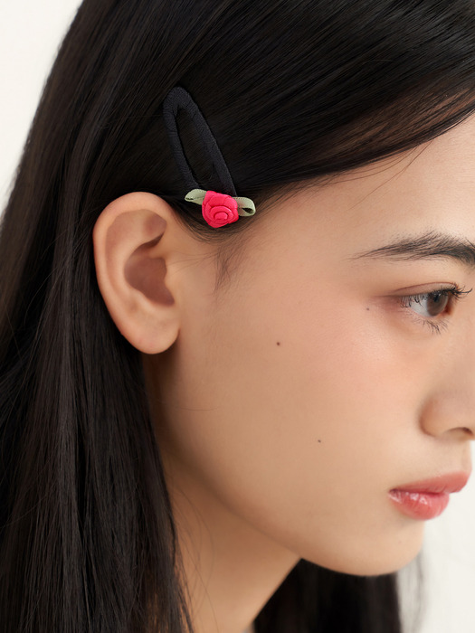 [2SET] mini rose hair pin