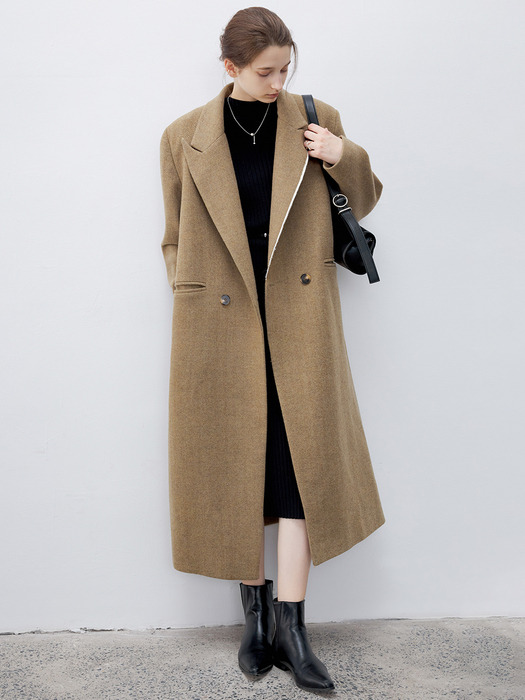TG_Notch lapels wool long coat