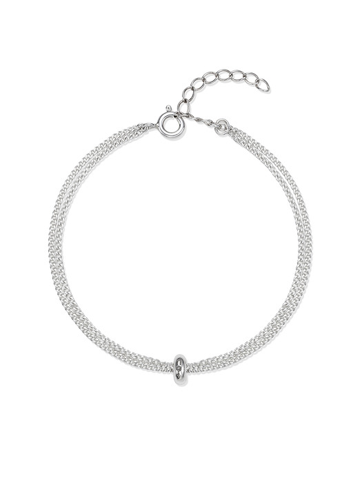 [Silver925] WE017 Silver ball layered bracelet