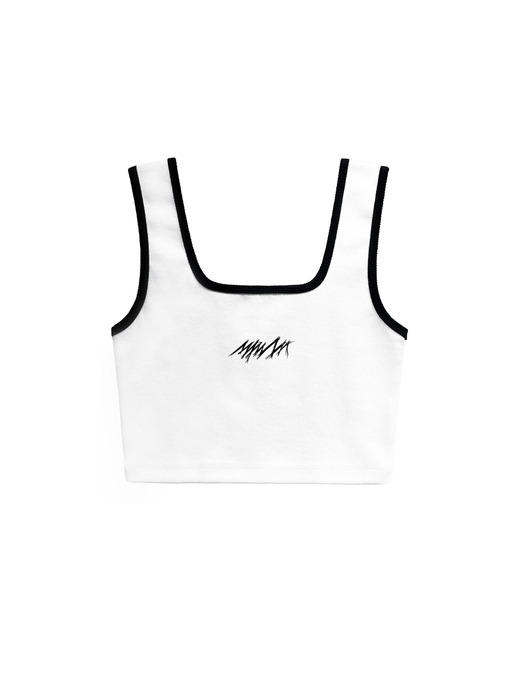 Signature logo basic line detail sleeveless top