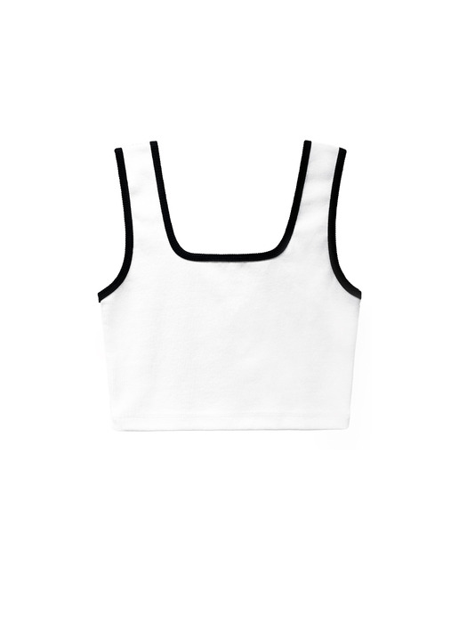 Signature logo basic line detail sleeveless top