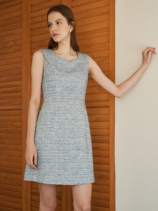 [단독] Sleeveless Tweed Mini Dress