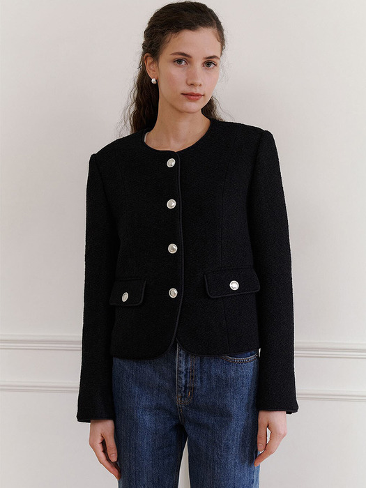 Diana tweed jacket (Black)