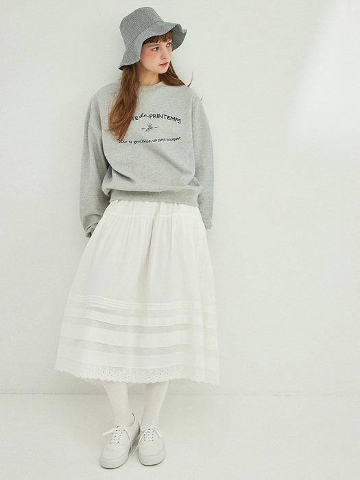 Lettering Jacquard Sweatshirt_MELANGE GRAY