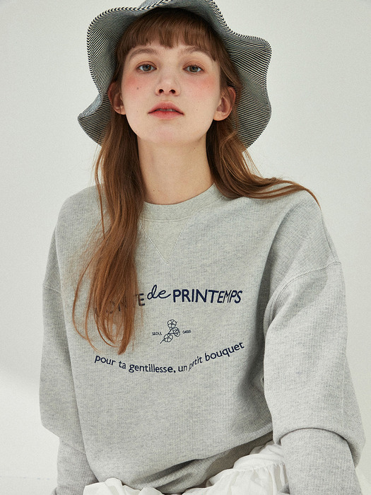 Lettering Jacquard Sweatshirt_MELANGE GRAY