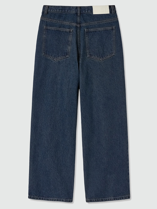 Deep Pleats Wide Jeans DCPT030YLBlue