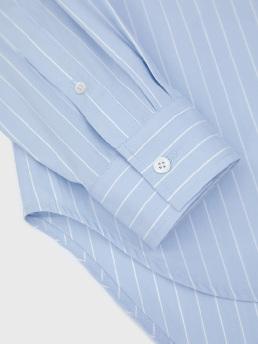 Stripe Cotton Shirt - Light Blue