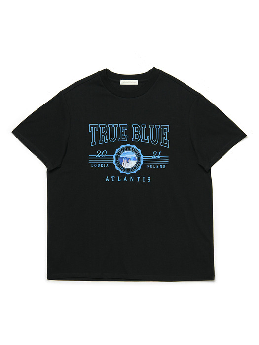 Santorini Blue T-Shirts [BLACK]