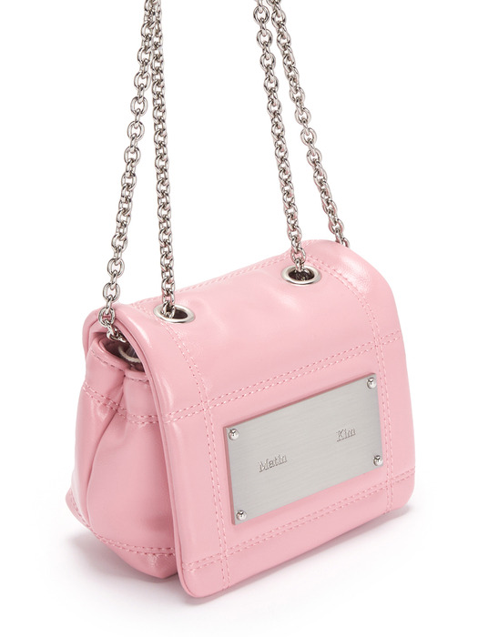 CLASSIC CHAIN QUILTING MINI BAG IN PINK