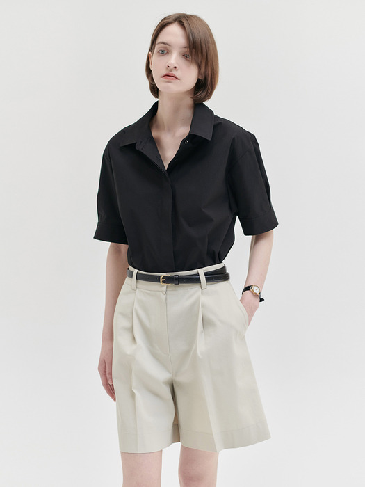 24N summer basic shirts [BK]