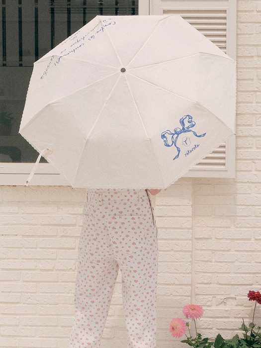 RIBBON LACE UMBRELLA IVORY