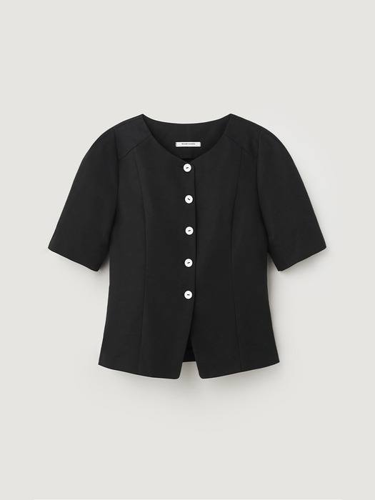 Rounded sleeve jacket - Black