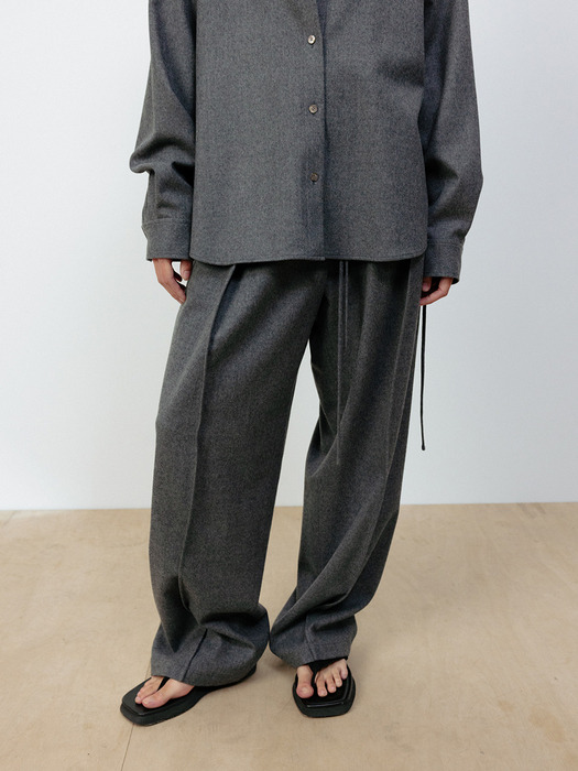 WAIST STRING PANTS [GRAY]