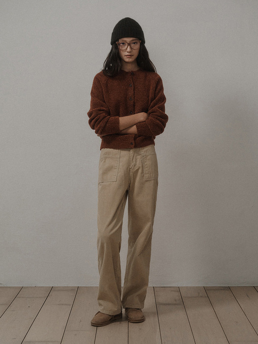 PATCH POCKET CORDUROY PANTS_BEIGE