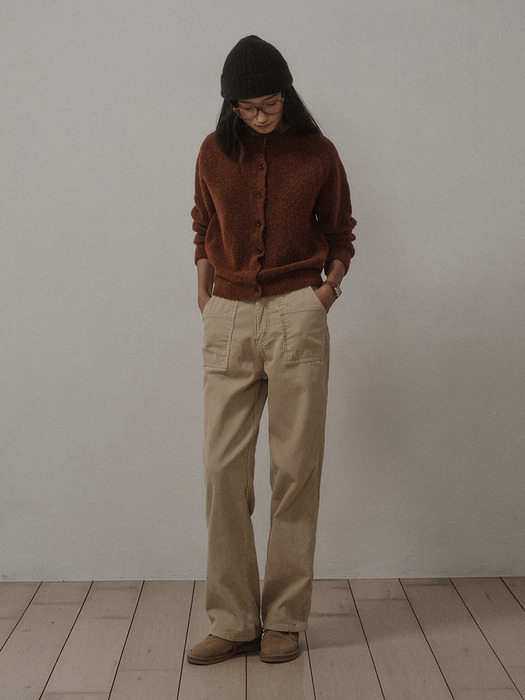 PATCH POCKET CORDUROY PANTS_BEIGE