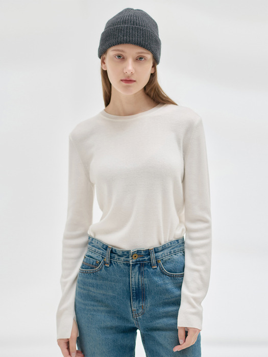 24FN basic crew neck knit pullover [3colors]