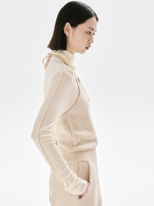 Rogge knit jumpsuit_BEIGE