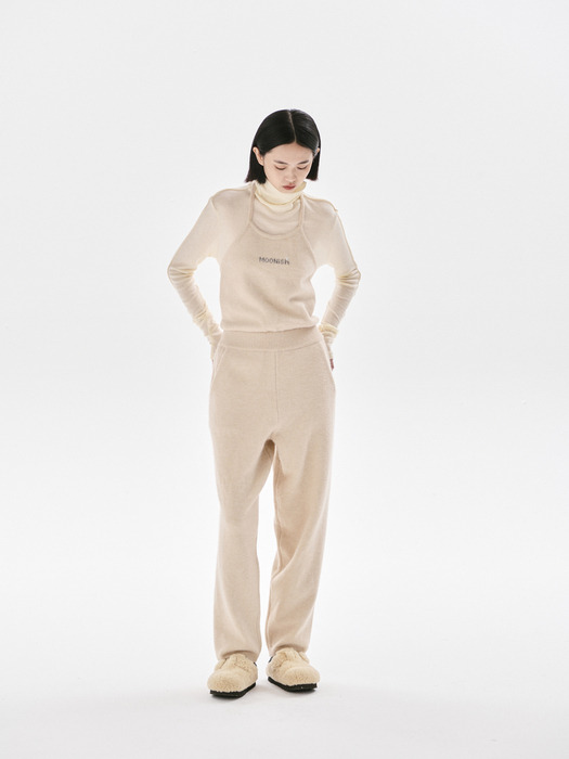 Rogge knit jumpsuit_BEIGE