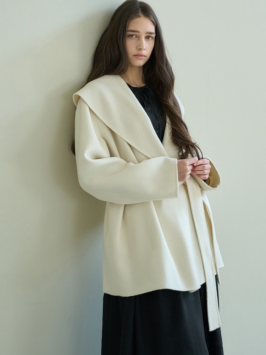 CASHMERE BELTED HANDMADE COAT(2colors)