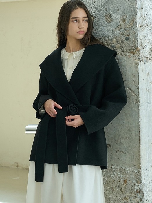 CASHMERE BELTED HANDMADE COAT(2colors)